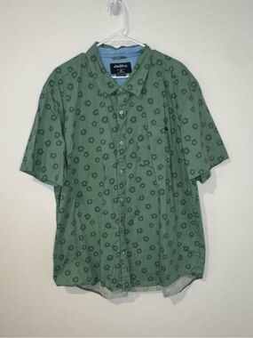Chubbies Men’s XXL Green Floral Friday Shirt Short Sleeve Button Down 2XL